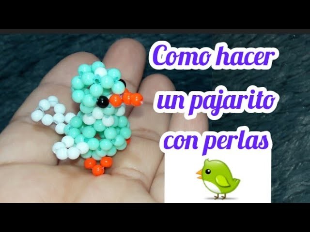 Como hacer un llavero de pajarito con perlas