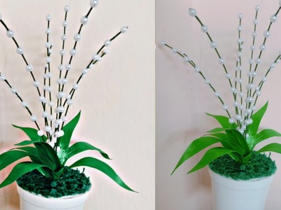 DIY Flowers Satin Ribbon and Pearl (Bunga dari Pita Satin dan Mutiara)