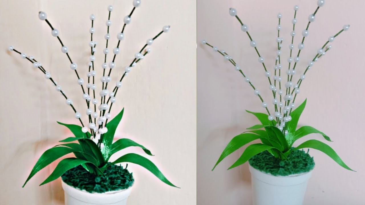 DIY Flowers Satin Ribbon and Pearl (Bunga dari Pita Satin dan Mutiara)