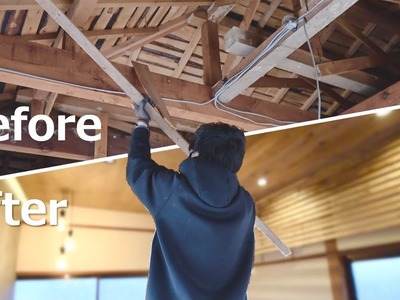 【DIY】天井をまるごと作る | カフェのようなセルフデザインリノベーション