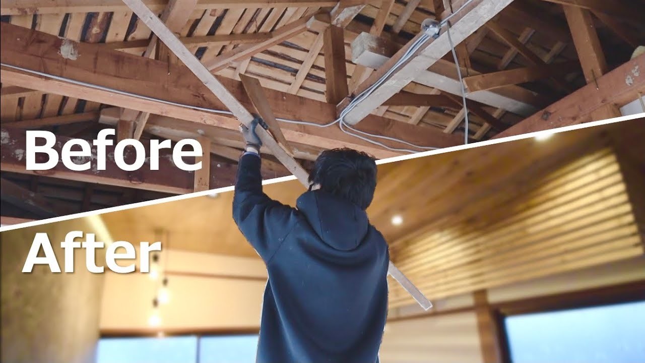【DIY】天井をまるごと作る | カフェのようなセルフデザインリノベーション