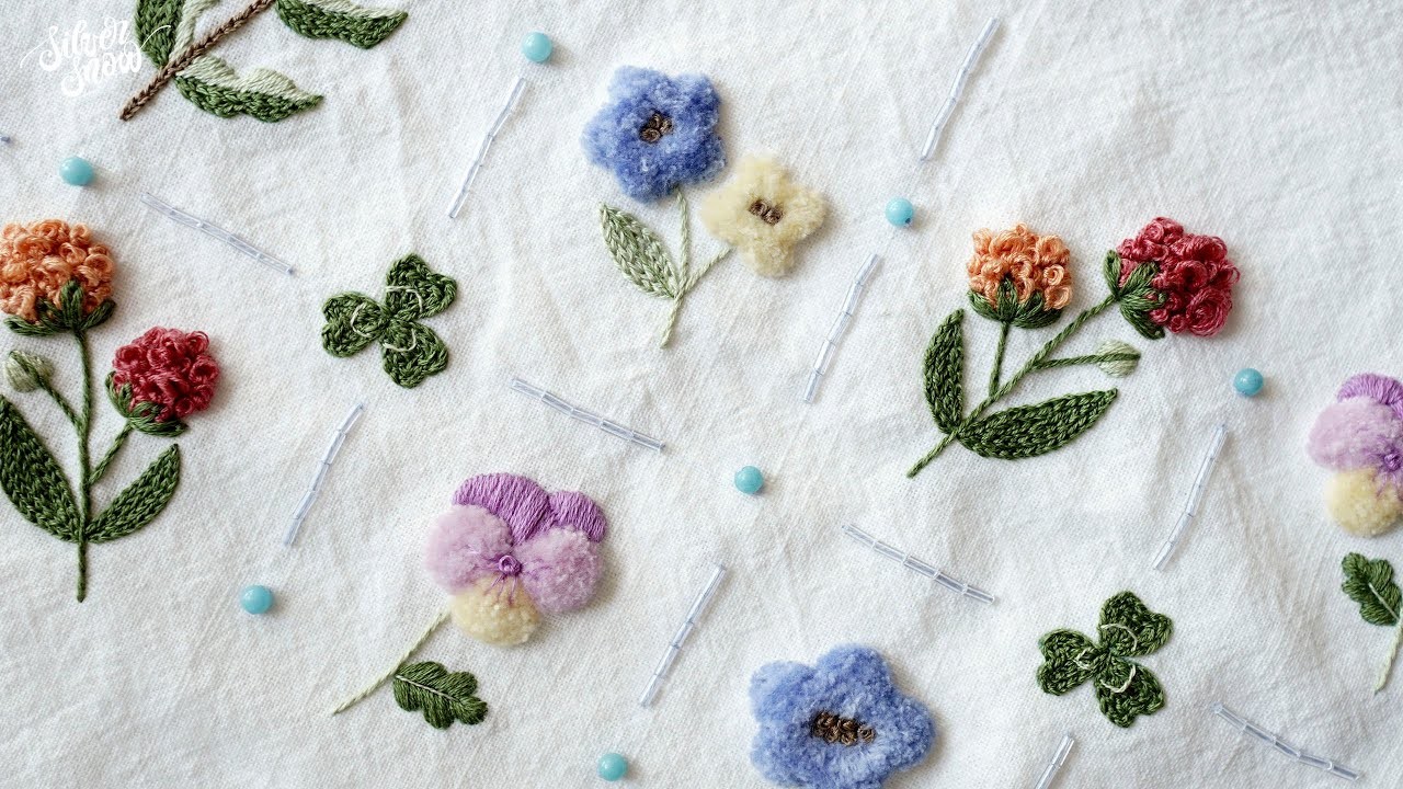 SUB CC] 따뜻함이 가득핀 꽃 자수 달력 1편, 프랑스 자수 Cozy&Fluffy Flowers on the 2022 Calendar Ep.1 Hand Embroidery