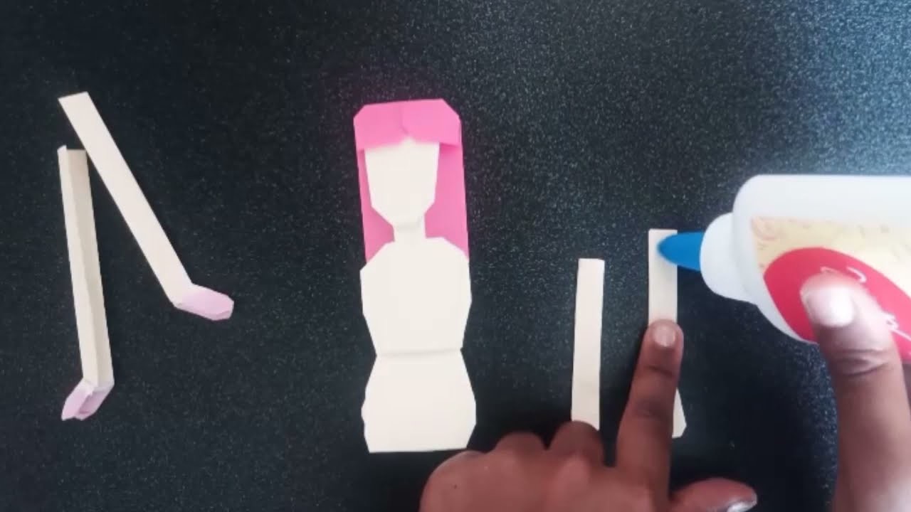 DIY nápady na výrobu hraček z papíru-Udělej si sám panenky z papíru-origami dolls-papírové panenka