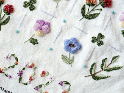 SUB CC] 따뜻함이 가득핀 꽃 자수 달력 2편, 프랑스 자수 Cozy&Fluffy Flowers on the 2022 Calendar Ep.2 Hand Embroidery