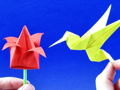 Как сделать птицу из бумаги своими руками - Оригами колибри из бумаги