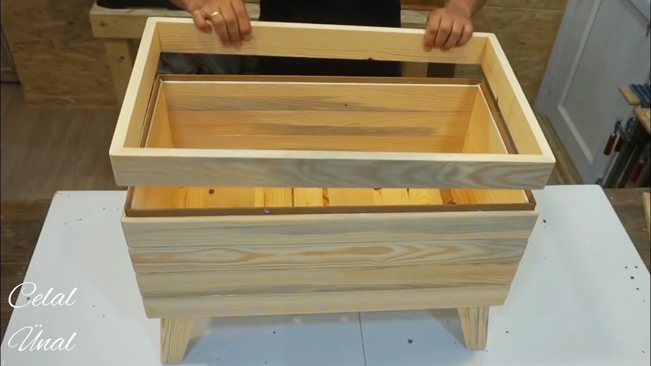 Woodworking. Wooden planter box. Ahşap çiçeklik yapımı