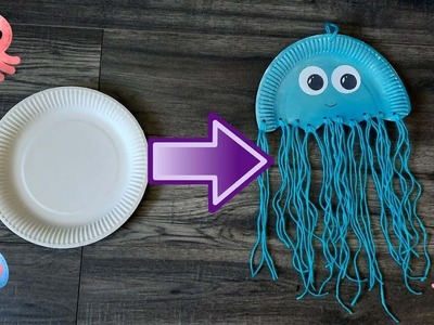 Medúza z papírového talíře.návod