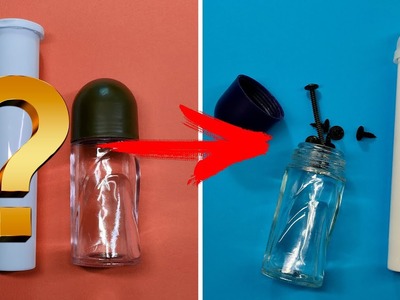 Ideas for reusing tube of pills and an antiperspirant bottle deodorant - life hacks. antiperspirant