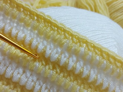 Süper Kolay Tığ İşi Bebek Battaniyesi Örgü Modeli Yapımı ~ Yeni Trend Örgü Battaniye Modelleri