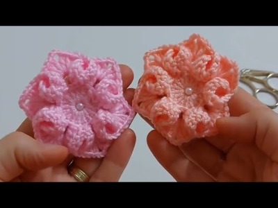 DIY Tutorial EASY Crochet Flower Rose. How to Crochet Flower.Crochet for beginners a simple flower