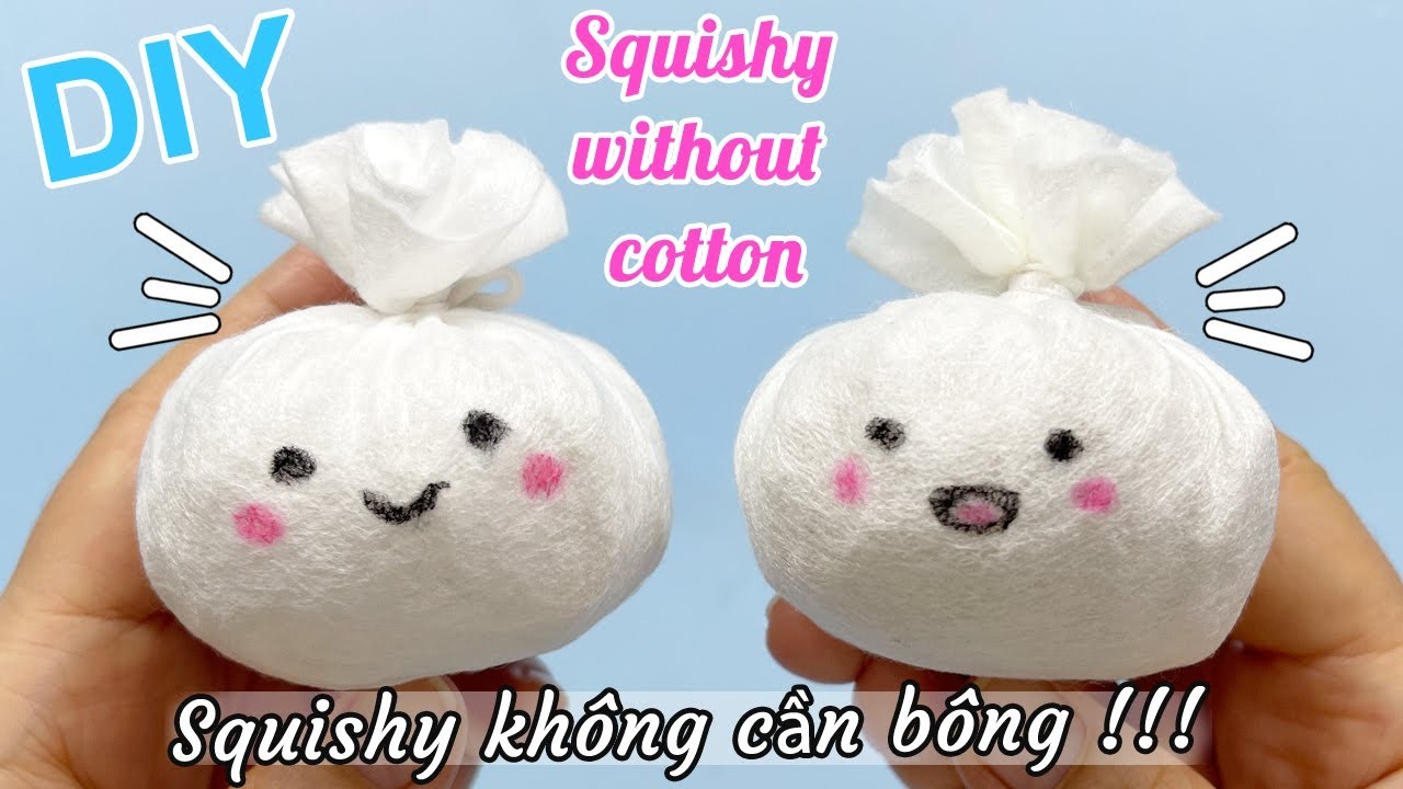 Cách làm SQUISHY KHÔNG CẦN BÔNG | Squishy bánh bao | DIY squishy without cotton | Liam Channel