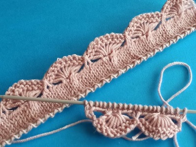 Pletený ozdobný lem, Knitting patterns (Scalloped Border very Simple & Easy for Knitting)