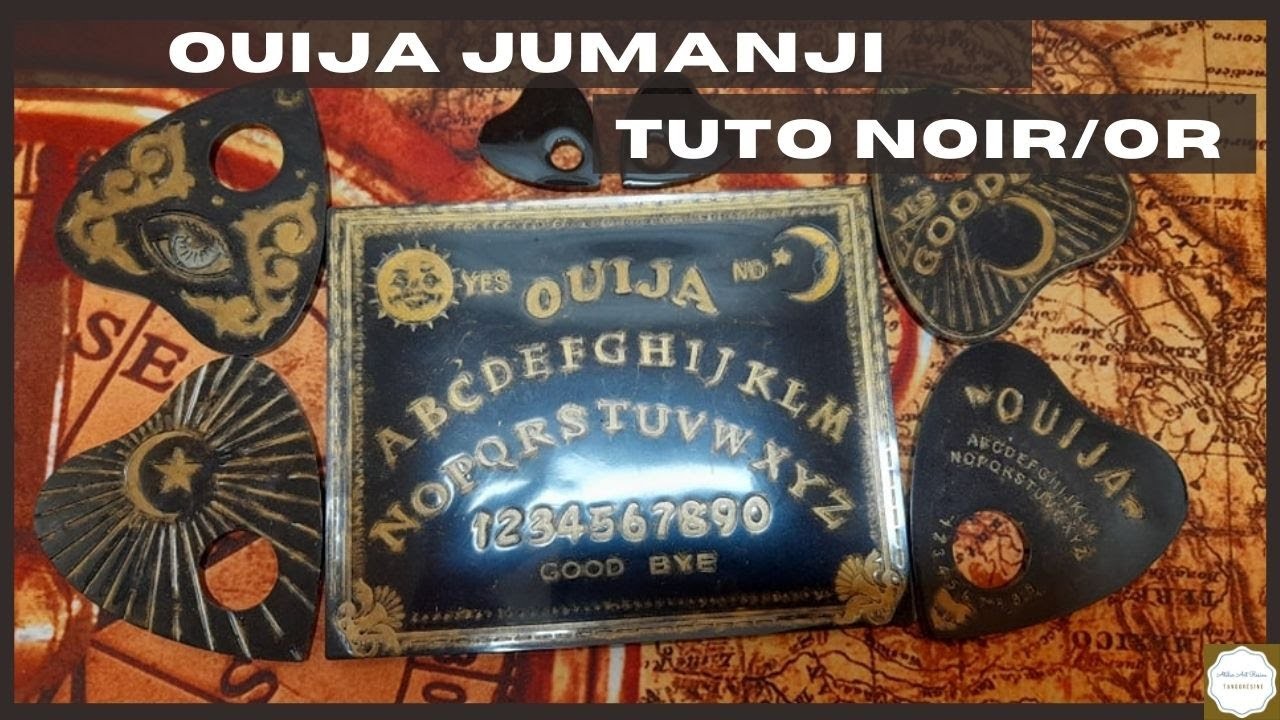 #127. Résine Époxy | Tuto OUIJA JUMANJI | noir & or.