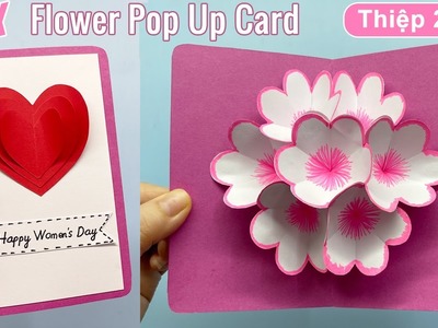Cách làm Thiệp 20.10 3D | DIY 3D flower POP UP card | DIY Wommen’s Day Card | Liam Channel