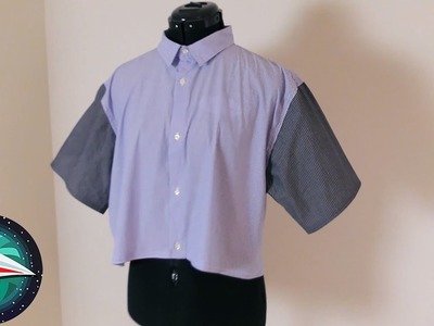 Svršek ze staré pánské košile | Jednoduchý návod na projekt ze staršího oblečení | Návod