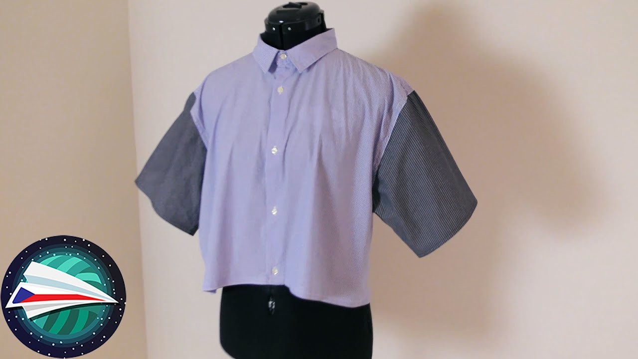 Svršek ze staré pánské košile | Jednoduchý návod na projekt ze staršího oblečení | Návod