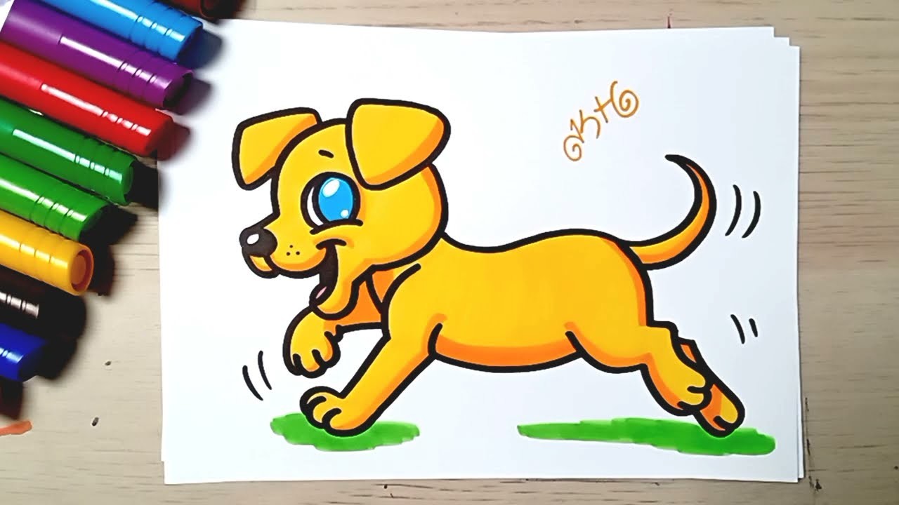 Jak nakreslit pejska - labrador - jednoduché kreslení pro děti