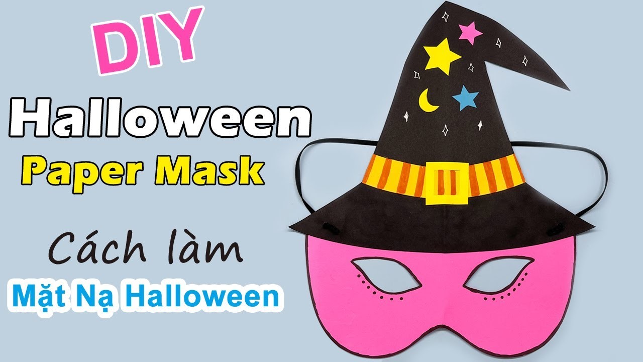 Cách làm Mặt Nạ Halloween | DIY Halloween Paper Mask | Liam Channel