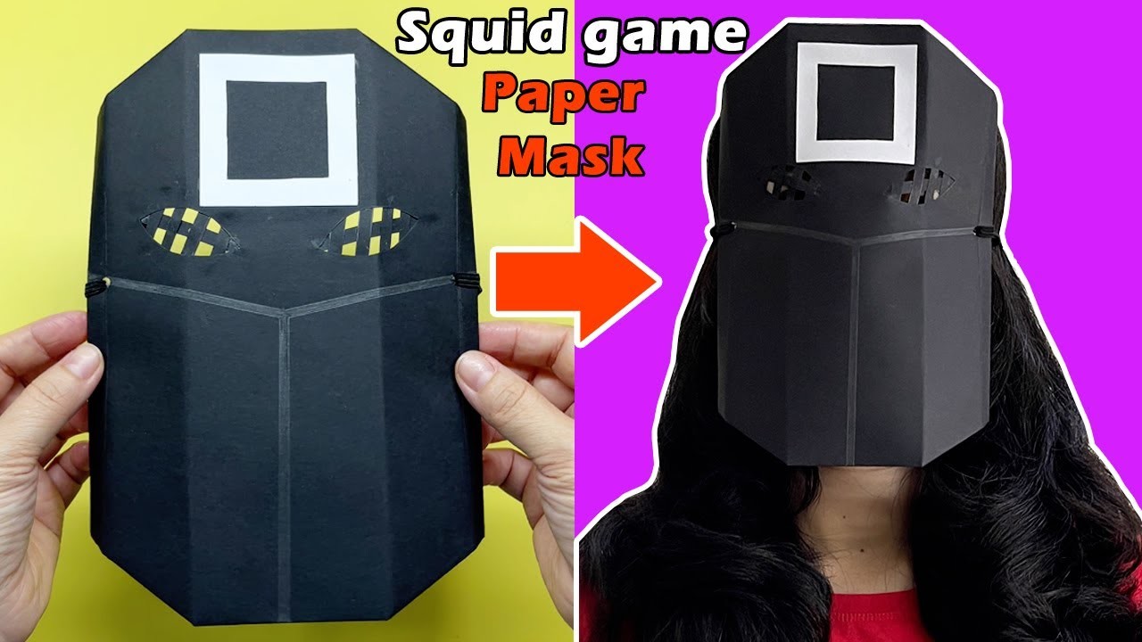 Cách Làm Mặt Nạ Squid Game Trò chơi con mực | Origami Squid Game Mask | Liam Channel