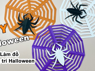 Cách làm đồ Trang Trí Halloween | Cách cắt con nhện, mạng nhện trang trí Halloween | Liam Channel