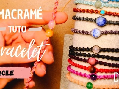 TUTO MACRAMÉ ✨Comment faire un bracelet en macramé facile • Spirale à 2 couleurs • DIY Macrame