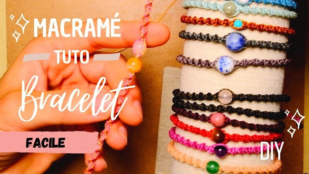 TUTO MACRAMÉ ✨Comment faire un bracelet en macramé facile • Spirale à 2 couleurs • DIY Macrame