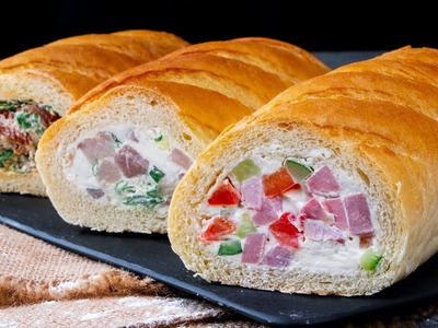 Můj oblíbený trik - delikátní sendviče ze 3 francouzských baget.