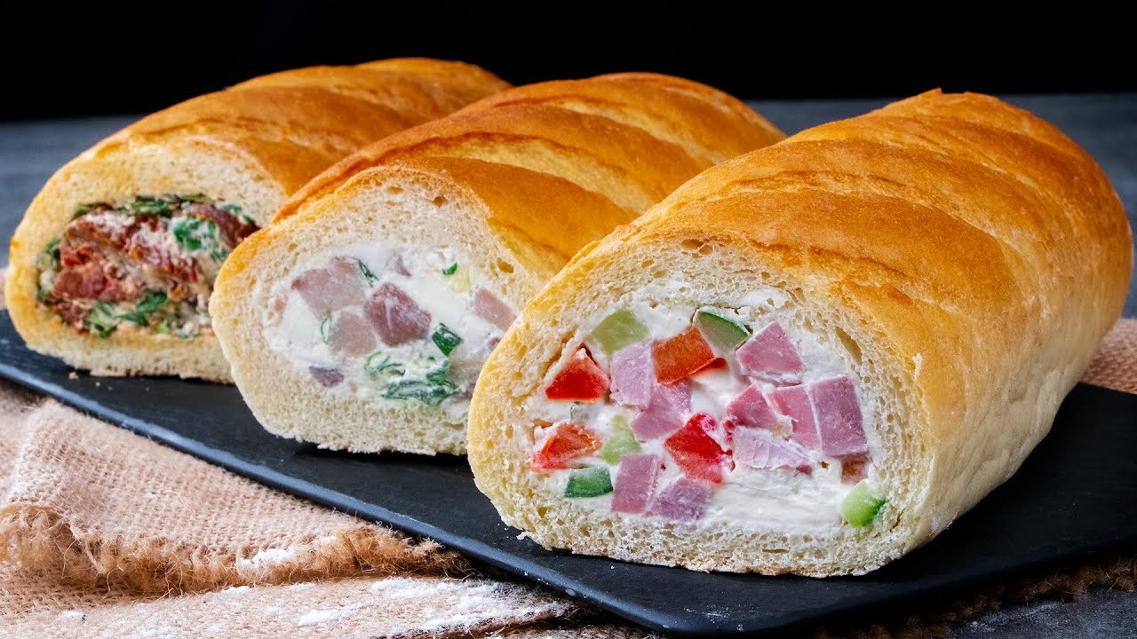 Můj oblíbený trik - delikátní sendviče ze 3 francouzských baget.