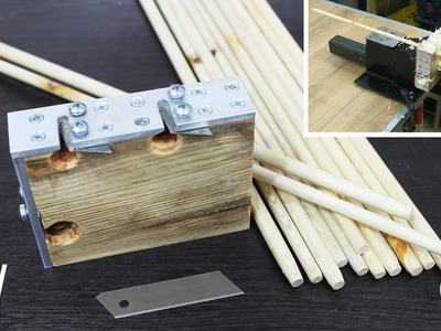 Amazing DIY Dowel Maker with Utility Knife . Homemade Dowel Maker