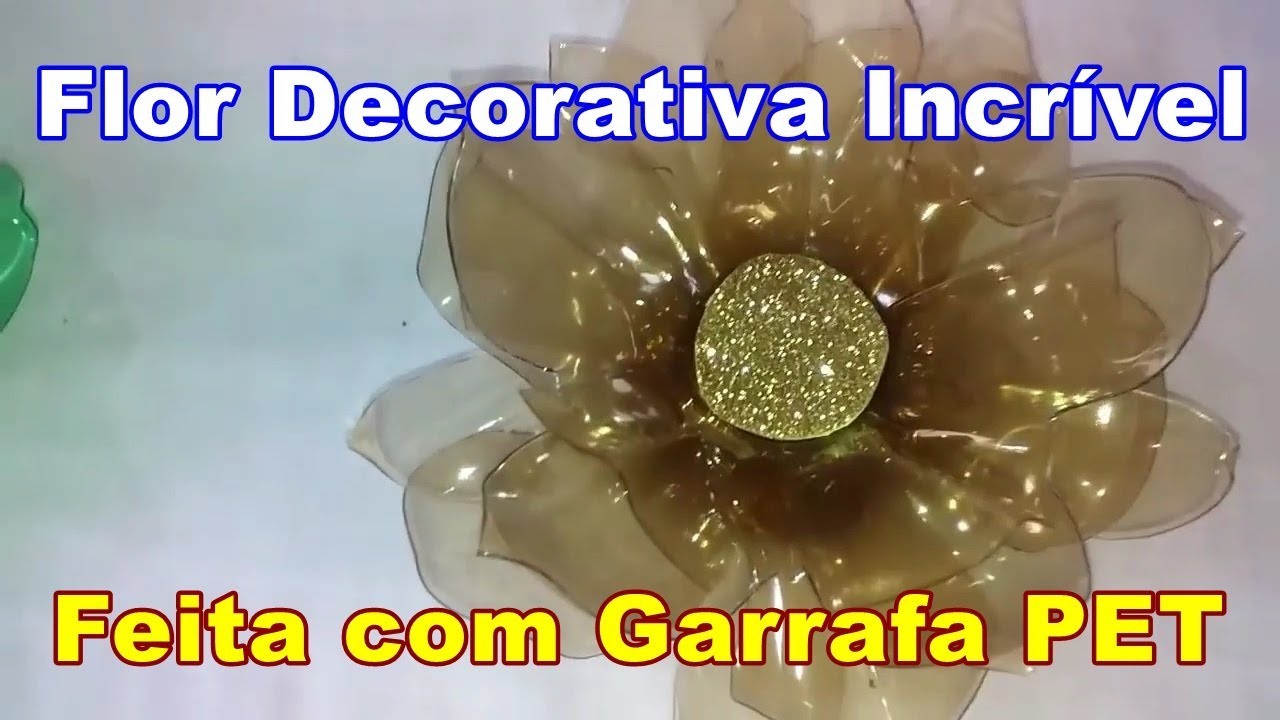 Flor Decorativa Incrível Feita com Garrafa PET | Criando Maravilhas