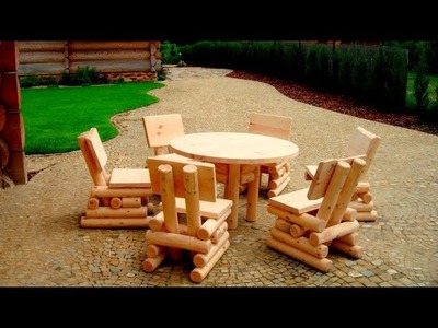 Furniture and not only made from rounded logs! 30 beautiful and heavy ???? ideas!