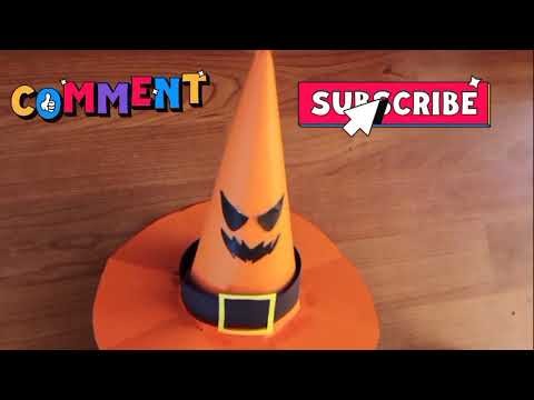 Halloween:DIY čarodějčin  klobouk  na Halloween - Jak vyrobit klobouk pro čarodějnici