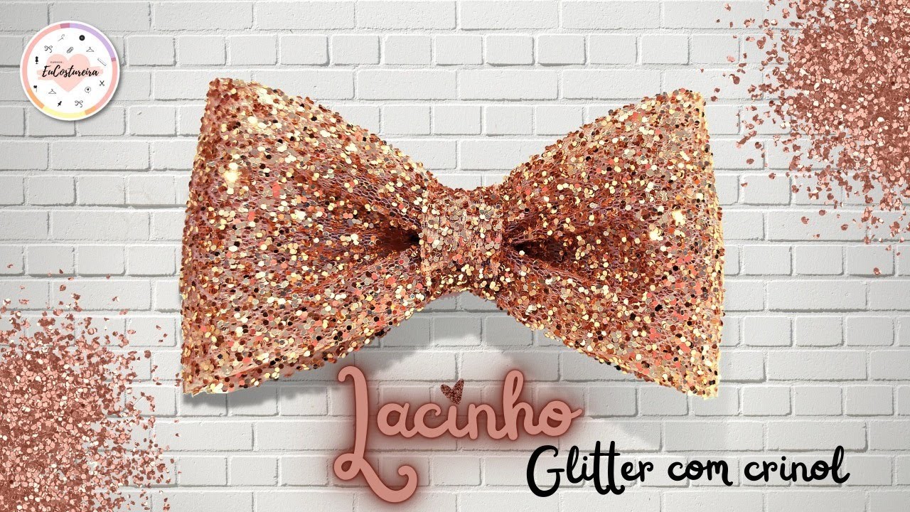 Laço glitter estruturado com crinol ????