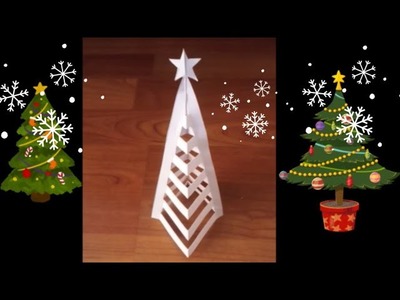 DIY Vánoční dekorace ???? - návod na stromeček z  papíru, jednoduchá vánoční dekorace, DIY ozdoba