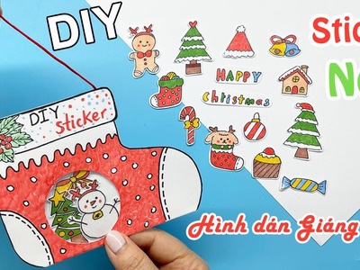 DIY Sticker - Cách làm Sticker Noel Cute | Làm hình dán Sticker Giáng Sinh | Liam Channel