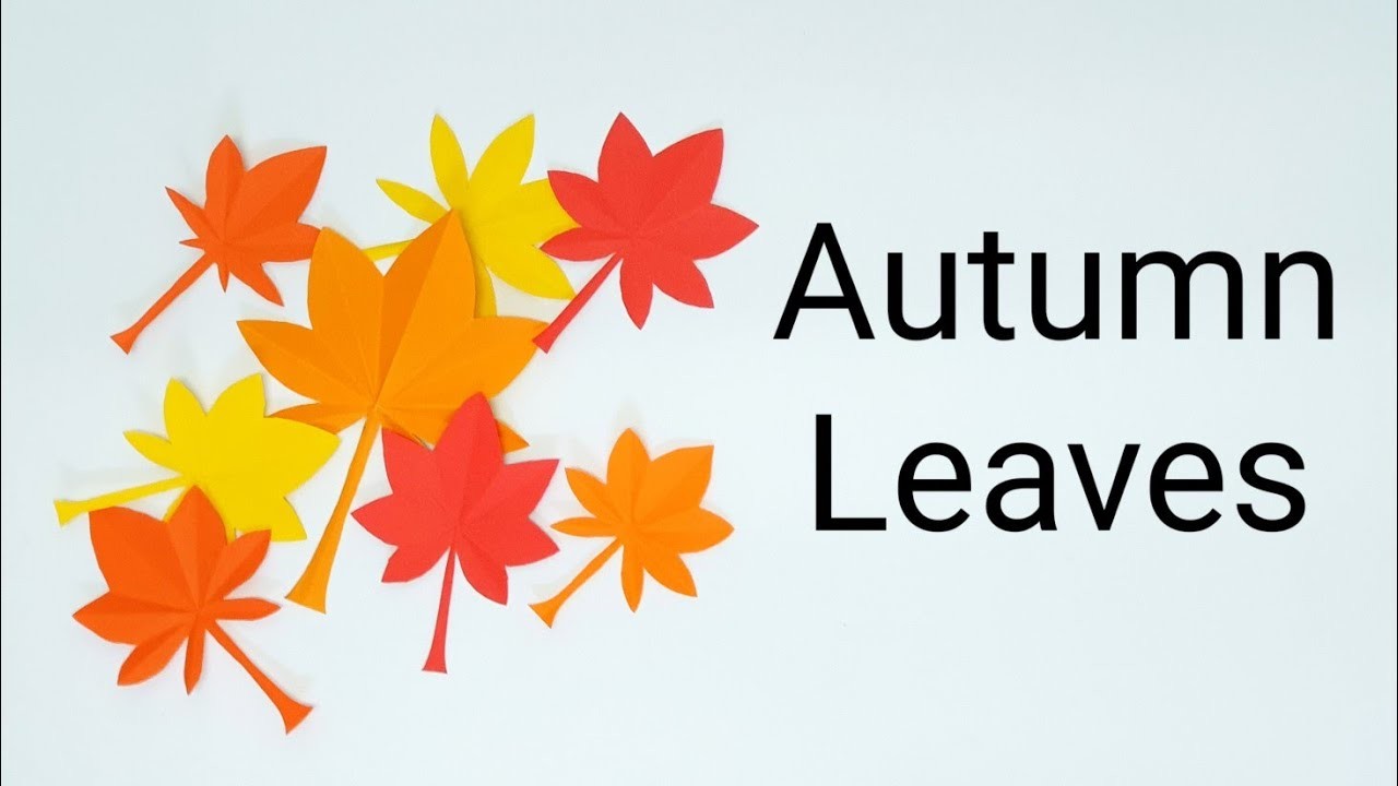 Easy paper Autumn Leaves, diy paper Fall leaves,maple Leaves