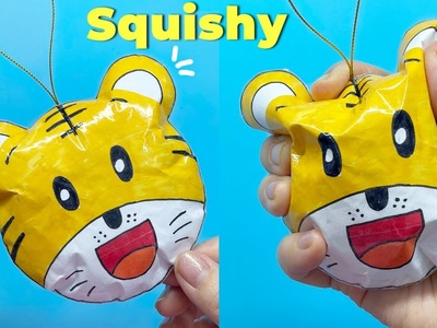 Cách làm Squishy con hổ bằng giấy | Làm đồ treo trang trí tết | Paper Tiger Squishy | Liam Channel