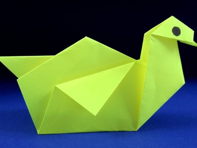 Самое простое оригами - Как сделать утку из бумаги