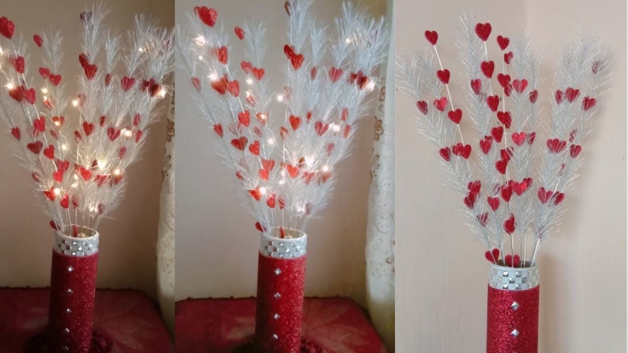 Easy Flower From Satin Ribbons and Foam Glitter || Valentine Flower || Bunga dari Pita dan Foam