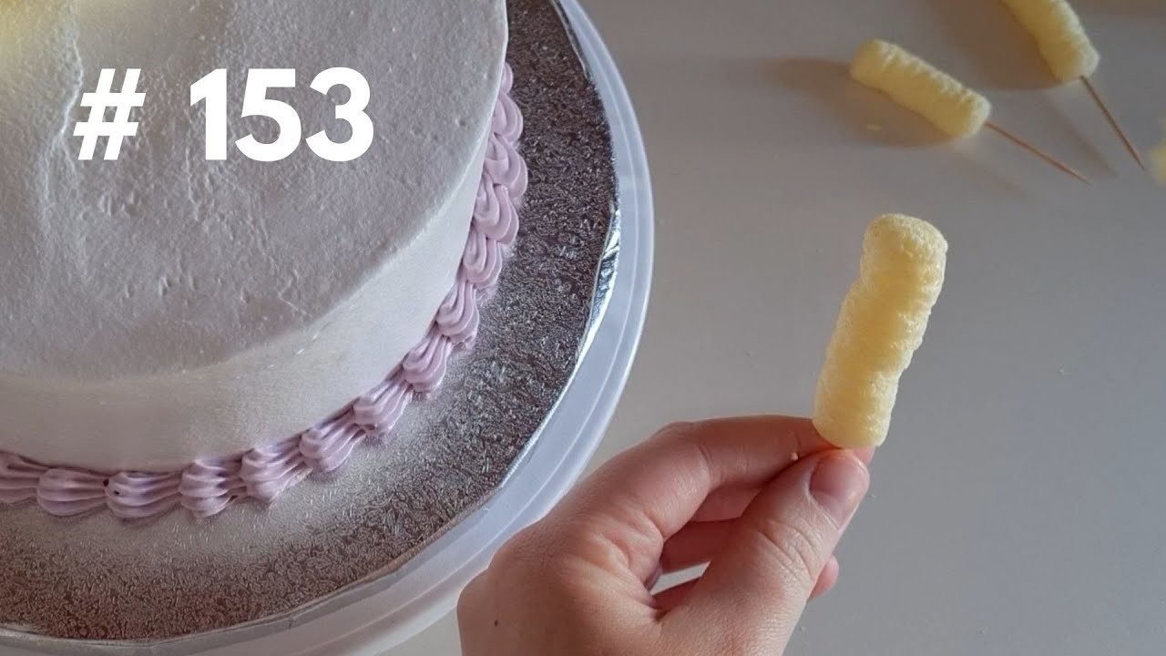 У тебя есть кукурузные палочки? Украшение Торта Цветами из крема. Идея украшения торта БЗК #153
