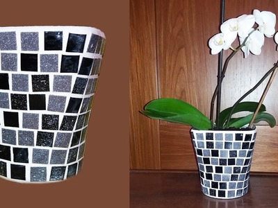 DIY Mosaic Plastic Flower Pot