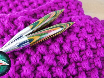 Pletený šál s perličkovým vzorem | Pletení pro začatečníky | Návod