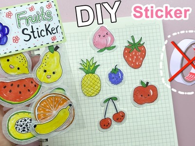 Cách làm Sticker Trái Cây không dùng Keo 2 mặt | DIY fruits Stickers | Liam Channel