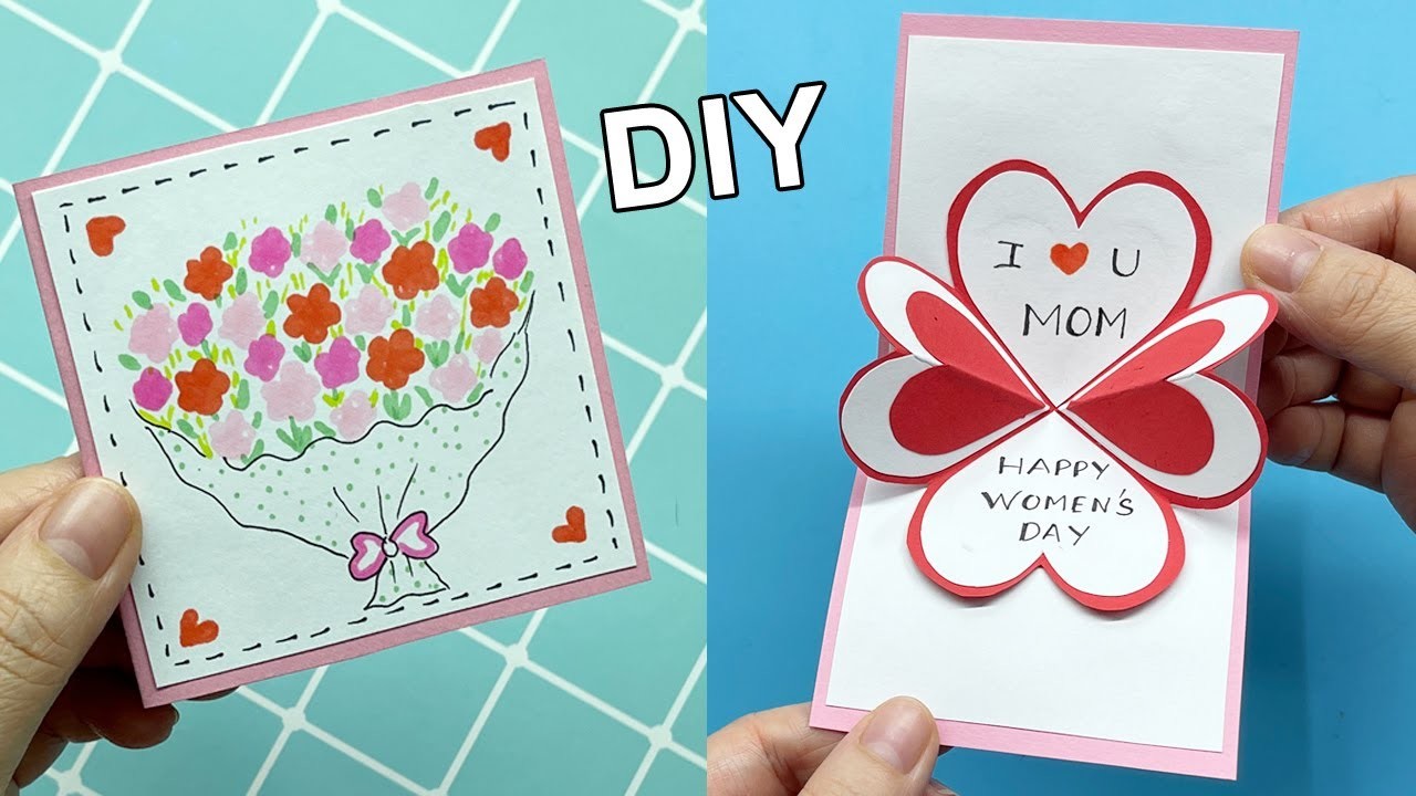 Cách làm thiệp 8.3 tặng mẹ | DIY Women’s Day Card | Liam Channel