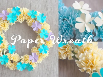 紙で作る四つ葉のクローバーのリースの作り方 - DIY How to Make Paper Wreath (Lucky Clover). Tutorial