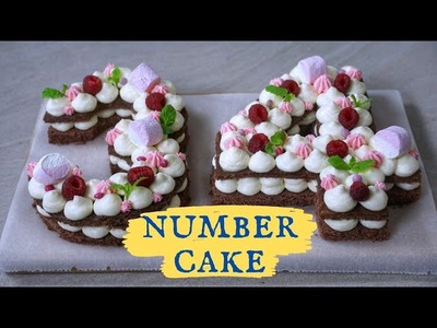 Narozeninový NUMBER CAKE. dort ve tvaru čísla. NAROZENINOVÝ DORT