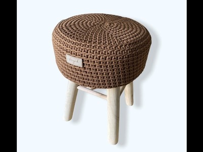 Háczech - háčkovaná stolička, šňůry 5mm