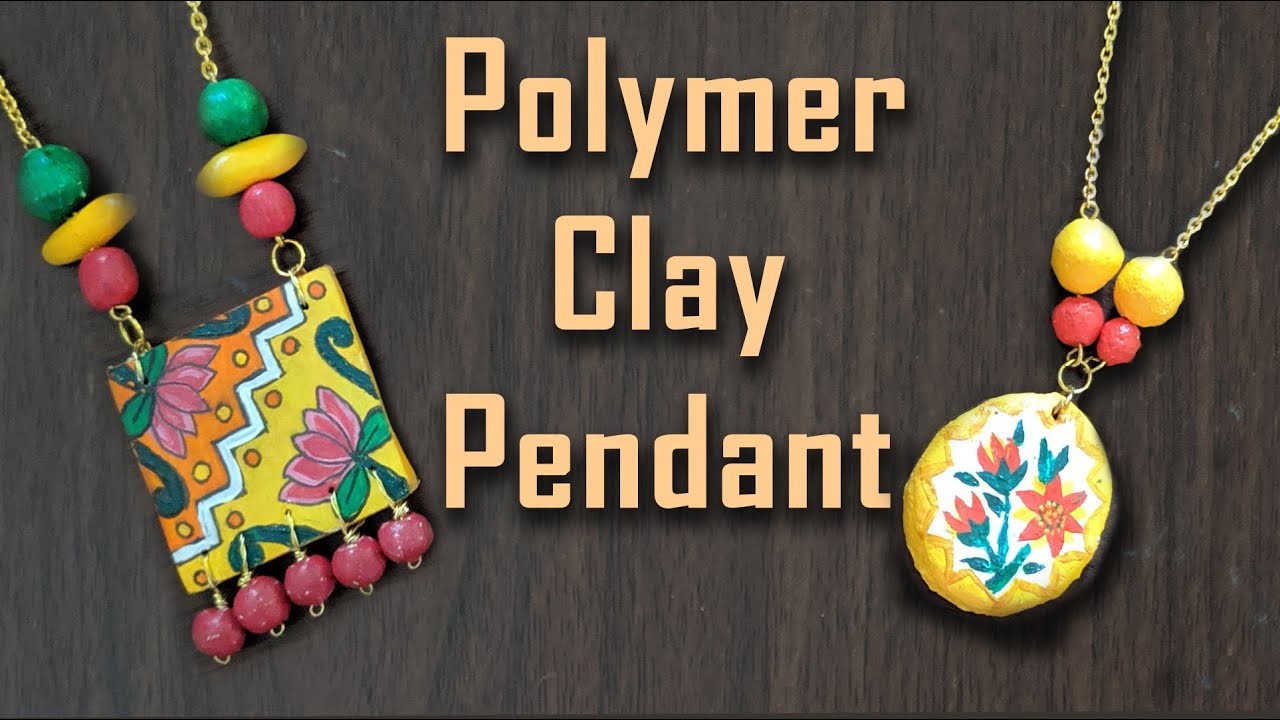 Polymer clay Pendant# DIY Modeling Clay Pendant# Air dry clay pendant DIY # Trendy & modernjewellery