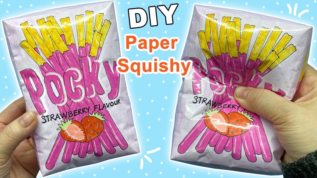 Cách làm Squishy hộp bánh Pocky bằng giấy | DIY Pocky Squishy | Liam Channel