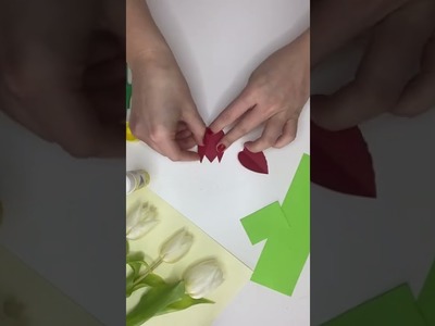 Vyrobte si svůj tulipán | tvoření z papíru | origami| tulipán z papíru| tvoření s dětmi| craft tulip